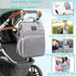 Diaper Bag with Changing Station, 7 in 1 Travel Diaper Bag Backpack, Mommy Bag with USB Charging Port (Grey)