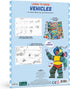 65 5+ eeBoo Learn to Draw Vehicles - Step-by-Step Drawing Activity Book with Stickers, Land Water Air Construction