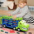 3, 4, 5, 6, 7, 8 6 Dinosaur Truck Car Toys for Years Old Kids, Carrier Truck Race Track Toys, Foldable Transport Car