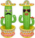 Triumpeek Inflatable Cactus Cooler, 55" Fiesta Cactus Ice Bucket Wearing Sombreros for