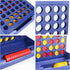 4 in a Row Game - Classic Family Fun Game with 6 Spare Discs for Kids Ages 3-12 (Blue)