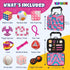 Travel Fidget Case Set - 12 Fidget Toys, Road Trip Activities for Kids, Sensory Toys for Long Trips (Pink)