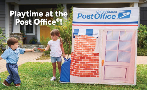 Kid Trax USPS Play Tent for Kids - Large Tent House with Mail Collection Box & Carrying Case, Post Office Toy