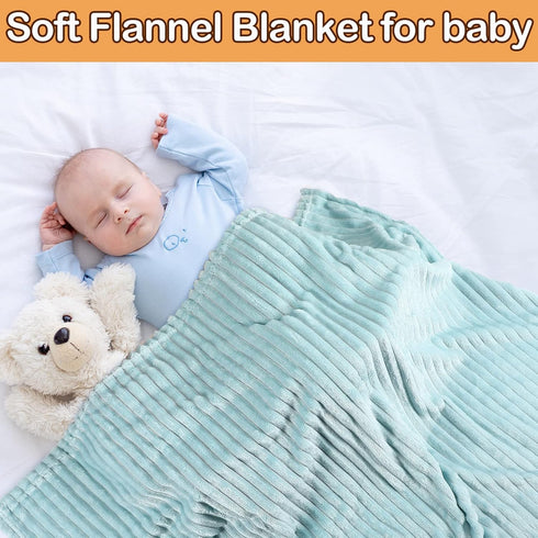 8 30 40 Inches 8 Reginary Pcs Flannel Fuzzy Blankets x Soft Warm and Lightweight Stripes Throw Blankets Fluffy Plush