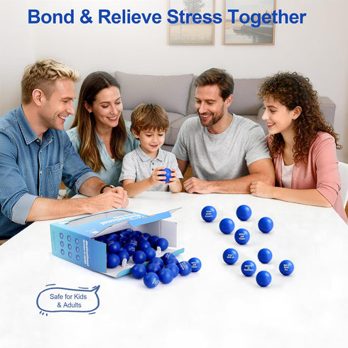 (72PCS, Motivational Stress Balls Bulk PU Material) - for Adults, Kids, People with Anxiety | Ideal for Team Building