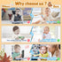 WeeHomm 3 6 Baby Remote Control Toy, Remote Teether for Baby with Realistic Light and Sounds - Languages (English