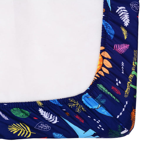 100% 1 Pack Cloele Dinosaur Fitted Crib Sheet - Baby Polyester Crib Sheet for Standard Crib and Toddler Mattresses