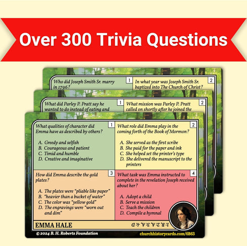 Latter-Day Saints Volume I: Beginnings - 90 Cards with 300 Trivia Questions for 1-4 Players