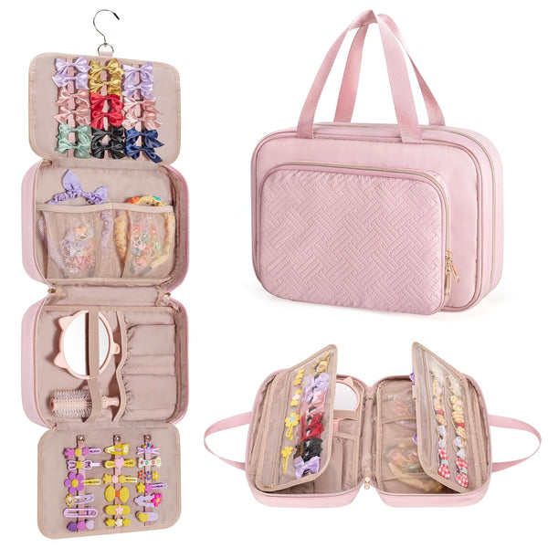 Fasrom Hair Accessories Organizer for Girls, Hanging Hair Bow Storage Bag for