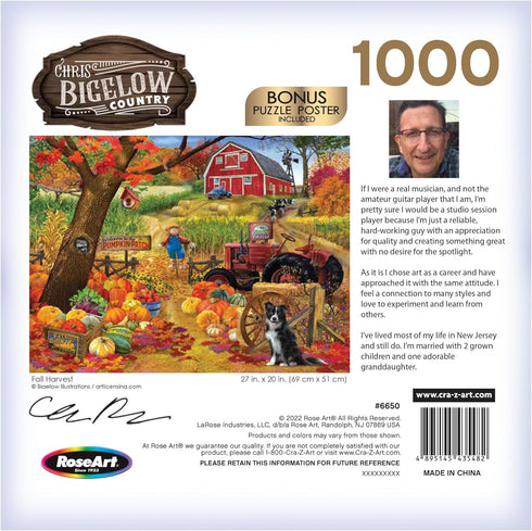 1000 RoseArt - Chris Bigelow - Fall Harvest - Piece Jigsaw Puzzle for Adults