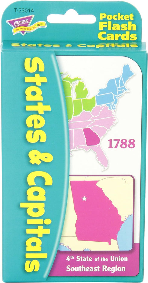 Pocket Flash Cards of States & Capitals
