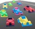 KR. LIF 24 Pcs Puzzle Pull Apart Car Erasers, 3D Mini Cute Erasers for Kids Bulk, Needed Desk Pets for Classroom