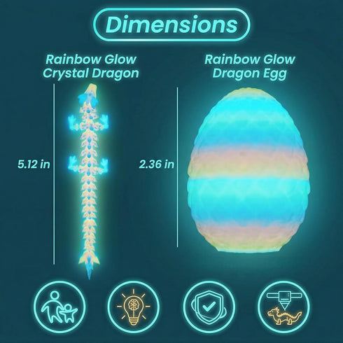 VivaNova 12 Pack 3D Printed Easter Dragon Eggs, Prefilled Easter Eggs with Articulated Mini Dragons Inside, Easter Egg
