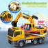 3 4 5 6 7 8 Bstoyder Kids Toys for Years Old Boys, Large Excavator Truck Toy with Lights, Sounds, Toddler Friction