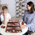 Backgammon Set for 2 Players, Classic Portable Board Game with PU Leather Case (Brown, 15inch)