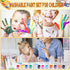 140 Pcs Mini Acrylic Paint Set for Kids, 12 Colors Washable Paint Strip with 5 Paint Tray for Kids & Adults Craft