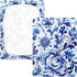 CZXW 52" 28" Blue White Floral Tile Crib Sheets Fitted x Natural Cotton Soft & Breathable for Baby Crib Mattress