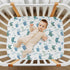 Vdsrup 39 27 5In Crib Sheets for Boys Girl Turtles Neutral Mini Crib Mattress Sheets Fitted, Blue Green Toddler Baby