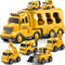 Truck Toys for Boys Ages 3-6, Toddler Car Carrier Vehicle Toy Set, Kids Toys Truck Set for Age 3-9