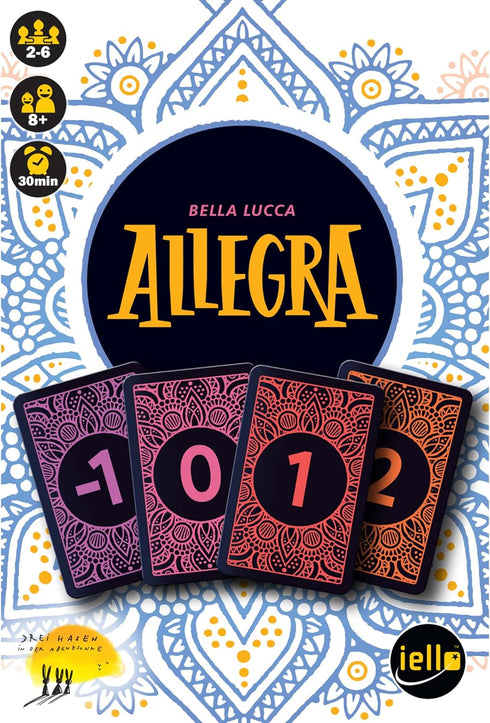 IELLO Allegra Card Game - Family Game for Ages 8+, 2-6 Players, Keep Your Score Low, 30 Min Playtime