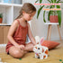 Easfan Interactive Jumping Bunny Stuffed Animal - Talking Hopping Spotted Rabbit Educational Plush Toy for Kids, 7''