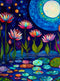 Waterlilies by Moonlight 1000 Piece Jigsaw Puzzle - Cross & Glory - Stunning Artwork of Moonlit Waterlilies in a Serene