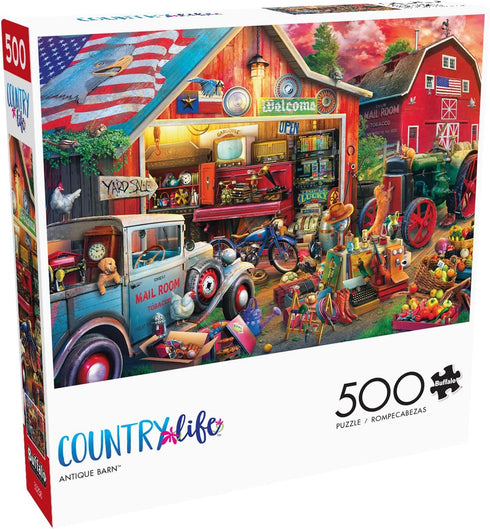 Buffalo Games - Eduard - Antique Barn - 500 Piece Jigsaw Puzzle for Adults, Perfect for Game Nights