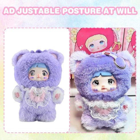 Mckkymi Nommi 1PC, (1 7 Plush Blind Box, Kawaii Cute Fruit Series Stuffed Blind Box Doll Kawaii Mystery Plush Toys