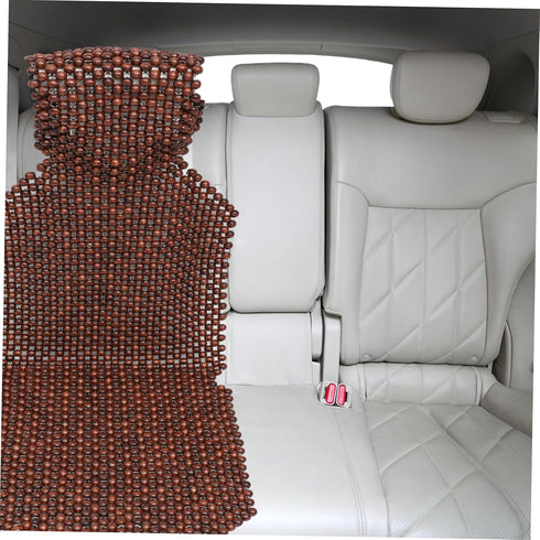 FUNOMOCYA Summer Wood Beads Seat Cushion for Cars Breathable Comfort Easy to Install Natural Wooden Beaded Car Seat Mat