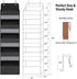 Heavy Duty Over Door Organizer, Large Wall Mount Hanging Storage for Closet and Nursery, Black