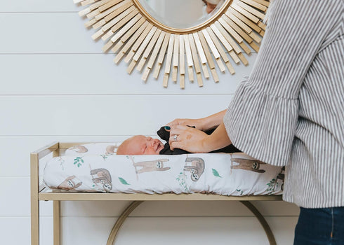 Copper Pearl Premium Knit Changing Pad Cover, Soft and Stylish, Universal Fit for Standard Diaper Changing Pads