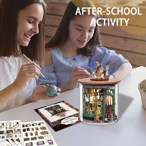 Flever Dollhouse Miniature DIY House Kit Creative Room Dream Bottle Series with Furniture for Romantic Valentine's Gift