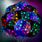 Chivao 50 Pieces Neon Glow Balloons, Blacklight Fluorescent Mini Stars for Party Decoration, Black, Clear