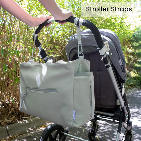 Roo and Bear 100% Mommy Diaper Bag Tote, Neoprene Waterproof, Shoulder Strap and Clips, Large Bag, Maternity Travel