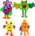 4E's Novelty Halloween Crafts for Kids, 12 Pack Silly Monsters Foam Magnet Fall Crafts, Halloween Party Activities for