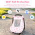 Baby Car Seat Cover, Windproof Carseat Cover for Infant Girls, Infant Warm Carseat Canopy with Double Layer Fabric