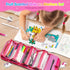 Set 48 4-6-8, Set 4 5 6 7 8 9 beefunni Unicorn Washable Markers pcs with Glitte Pencil Case, Art Supplies for Kids Ages