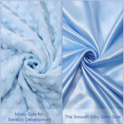 3 Pack 30 40 Inch Satin Baby Blanket with Silky Satin Backing Double Layer Soft Dotted Silk Baby Blanket x for Newborn