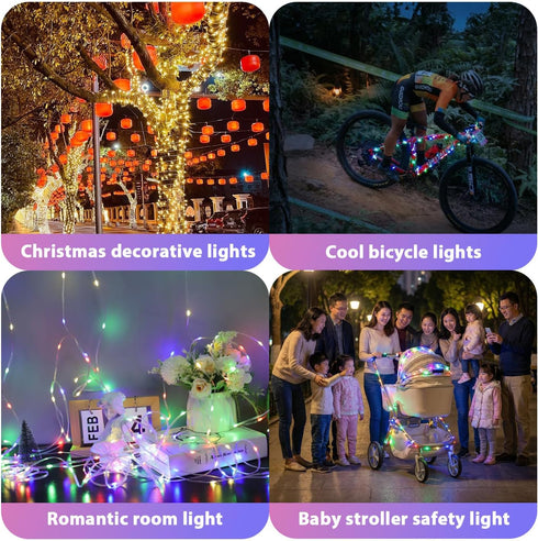 16.4ft LED Stroller Lights - Theme Park Favorite for Easy Stroller Finding, Beautiful Decoration with High Attention