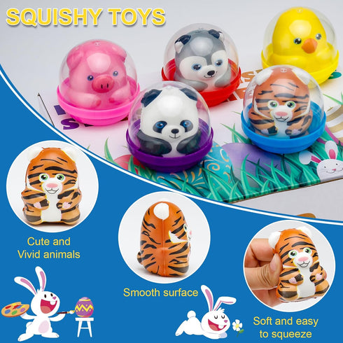 30 Packs Party Favors Slow Rising Animals with Capsules,Goodie Bag Stuffers,Birthday Gifts,Treasure Box Toys, Kids