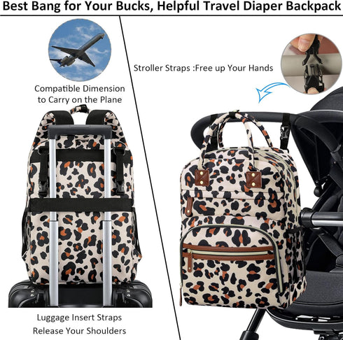 Backpack Diaper Bag Tote for Women Large Capacity, Baby with Insulated Pockets Multifunctional Bags For Girl Boy
