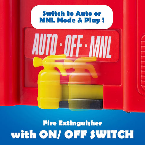 JOYIN LED Fire Truck Toy for Toddlers, Bump and Go Fire Engine with LED Projections, Kids Birthday Gift