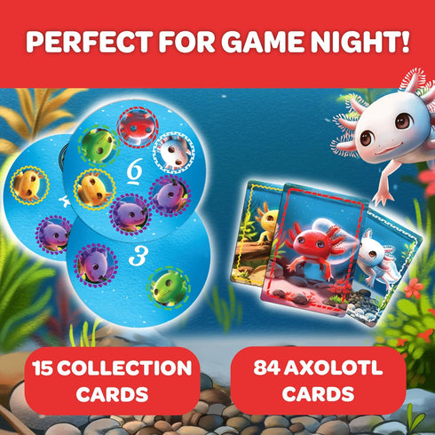 Messy Table Games A Lotta Axolotls Card Game - an Easy to Learn, Fun Card Game with Cute Axolotls