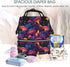 Qewfoju 70s 2 Backpack Backpack Mushroom Print Diaper Bag Large Capacity Diaper Baby Changing Bags