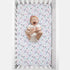 Carter's Floral Elephant Crib Sheet in White and Multi-Color - Super Soft