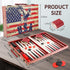 Backgammon Set - American Flag Design Classic Board Game for Family Game Night or Friends Party
