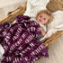 tuchenn Ships Next Day - Personalized Baby Blanket with Name, Custom Swaddle Blanket for Boys Girls, Ultra-Soft Fleece