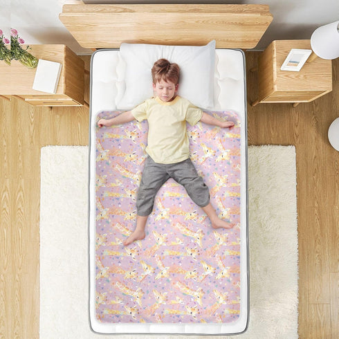 siphylline 52" 34" Purple Geometric Giraffe Extra Large Resuable Bed Underpads Highly Absorbent Baby Diaper Changing