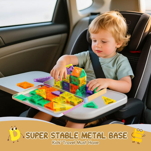 Windidi 47PCS 1-3 3-5 4-8, Magnetic Tiles Travel Toys, Mini Magnetic Letters Building Blocks With ABC Alphabet Iron