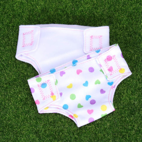 Tomaibaby Doll Clothes, 2pcs Adjustable Reusable Doll Diapers for 14-18 Inch Baby Dolls